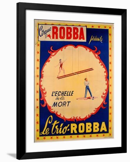 Poster Advertising the Ladder of Death at the 'Cirque Robba'-French School-Framed Giclee Print