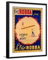 Poster Advertising the Ladder of Death at the 'Cirque Robba'-French School-Framed Giclee Print