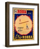 Poster Advertising the Ladder of Death at the 'Cirque Robba'-French School-Framed Giclee Print