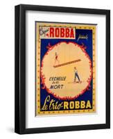 Poster Advertising the Ladder of Death at the 'Cirque Robba'-French School-Framed Giclee Print