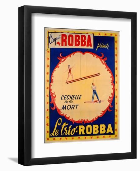 Poster Advertising the Ladder of Death at the 'Cirque Robba'-French School-Framed Giclee Print