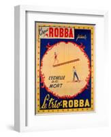 Poster Advertising the Ladder of Death at the 'Cirque Robba'-French School-Framed Giclee Print