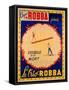 Poster Advertising the Ladder of Death at the 'Cirque Robba'-French School-Framed Stretched Canvas