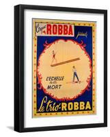 Poster Advertising the Ladder of Death at the 'Cirque Robba'-French School-Framed Giclee Print