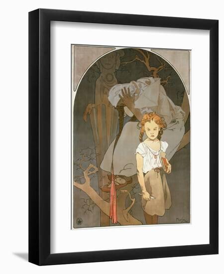 Poster Advertising the Lottery of the Union of South-West Moravia, 1912-Alphonse Mucha-Framed Premium Giclee Print