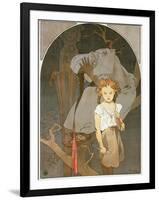 Poster Advertising the Lottery of the Union of South-West Moravia, 1912-Alphonse Mucha-Framed Premium Giclee Print