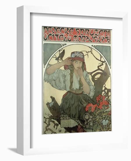 Poster Advertising the Moravian Teachers' Choir, 1911-Alphonse Mucha-Framed Giclee Print