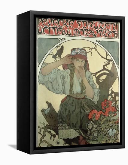 Poster Advertising the Moravian Teachers' Choir, 1911-Alphonse Mucha-Framed Stretched Canvas