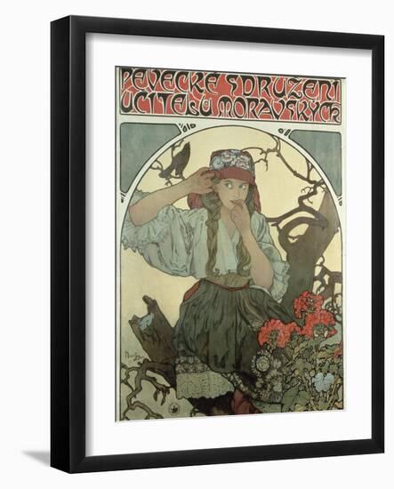 Poster Advertising the Moravian Teachers' Choir, 1911-Alphonse Mucha-Framed Giclee Print