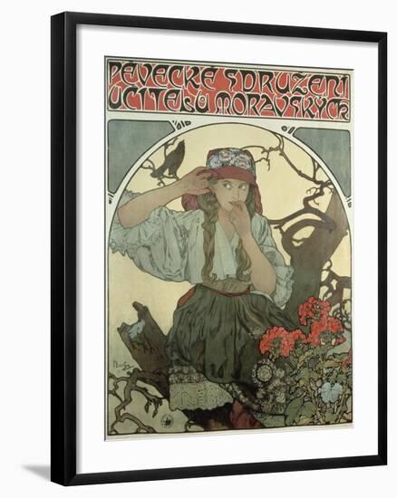 Poster Advertising the Moravian Teachers' Choir, 1911-Alphonse Mucha-Framed Giclee Print