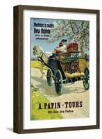 Poster Advertising the 'New Rapide' Sewing Machines, A. Papin Tours, 10 Rue Des Halles-null-Framed Giclee Print