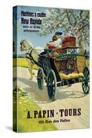 Poster Advertising the 'New Rapide' Sewing Machines, A. Papin Tours, 10 Rue Des Halles-null-Stretched Canvas