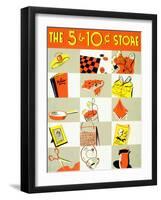 Poster Advertising the Nickel and Dime Store, 1941-null-Framed Giclee Print