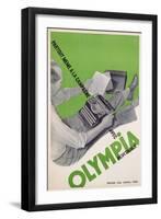 Poster Advertising the 'Olympia Portable' Typewriter-null-Framed Giclee Print