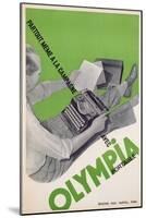 Poster Advertising the 'Olympia Portable' Typewriter-null-Mounted Giclee Print