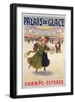 Poster Advertising the Palais De Glace Ice Rink on the Champs-Elysees-Albert Guillaume-Framed Premium Giclee Print