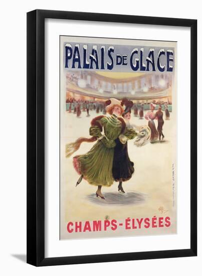 Poster Advertising the Palais De Glace Ice Rink on the Champs-Elysees-Albert Guillaume-Framed Giclee Print