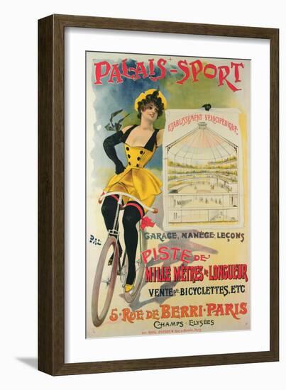 Poster Advertising the Palais-Sport in Paris, C.1895-null-Framed Giclee Print