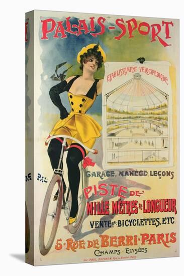 Poster Advertising the Palais-Sport in Paris, C.1895-null-Stretched Canvas