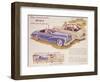 Poster Advertising the Peugeot 203, 1952-null-Framed Giclee Print