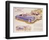 Poster Advertising the Peugeot 203, 1952-null-Framed Giclee Print