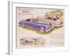 Poster Advertising the Peugeot 203, 1952-null-Framed Premium Giclee Print