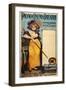 Poster Advertising the Phono-Cinema-Theatre for the Universal Exhibition, 1900-Francois Flameng-Framed Giclee Print