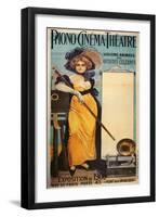Poster Advertising the Phono-Cinema-Theatre for the Universal Exhibition, 1900-Francois Flameng-Framed Giclee Print