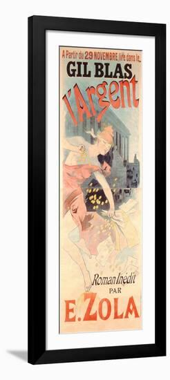 Poster Advertising the Play 'L'Argent' Written by E. Zola, C.1889-Jules Ch?ret-Framed Giclee Print