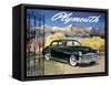 Poster Advertising the Plymouth Special De Luxe Sedan, 1949-null-Framed Stretched Canvas