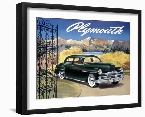 Poster Advertising the Plymouth Special De Luxe Sedan, 1949-null-Framed Giclee Print