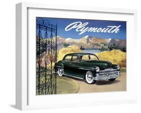 Poster Advertising the Plymouth Special De Luxe Sedan, 1949-null-Framed Giclee Print