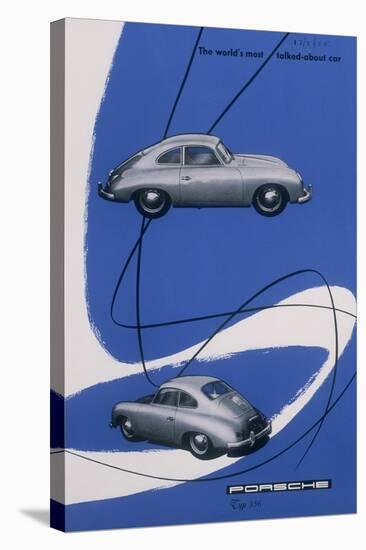 Poster Advertising the Porsche 356, 1955-null-Stretched Canvas