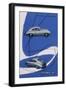 Poster Advertising the Porsche 356, 1955-null-Framed Premium Giclee Print
