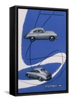 Poster Advertising the Porsche 356, 1955-null-Framed Stretched Canvas