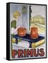 Poster Advertising the Primus Hob, Printed by Dampenon and Elarue-French School-Framed Stretched Canvas