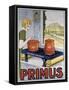 Poster Advertising the Primus Hob, Printed by Dampenon and Elarue-French School-Framed Stretched Canvas