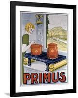 Poster Advertising the Primus Hob, Printed by Dampenon and Elarue-French School-Framed Giclee Print