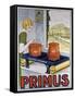 Poster Advertising the Primus Hob, Printed by Dampenon and Elarue-French School-Framed Stretched Canvas