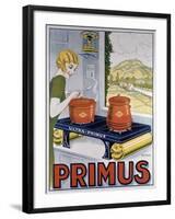 Poster Advertising the Primus Hob, Printed by Dampenon and Elarue-French School-Framed Giclee Print