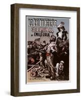 Poster Advertising the Publication of "Germinal" by Emile Zola in "Le Cri Du Peuple"-Leon Choubrac-Framed Giclee Print