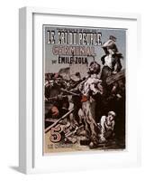 Poster Advertising the Publication of "Germinal" by Emile Zola in "Le Cri Du Peuple"-Leon Choubrac-Framed Giclee Print