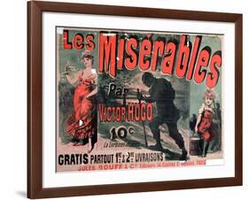 Poster Advertising the Publication of "Les Miserables" by Victor Hugo 1886-Jules Ch?ret-Framed Giclee Print