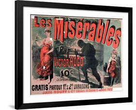 Poster Advertising the Publication of "Les Miserables" by Victor Hugo 1886-Jules Ch?ret-Framed Giclee Print