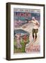 Poster Advertising the Resort of 'Luchon' with the 'Chemins de Fer d'Orleans', 1908-Ernest Louis Lessieux-Framed Premium Giclee Print