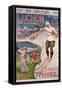 Poster Advertising the Resort of 'Luchon' with the 'Chemins de Fer d'Orleans', 1908-Ernest Louis Lessieux-Framed Stretched Canvas