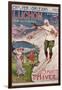 Poster Advertising the Resort of 'Luchon' with the 'Chemins de Fer d'Orleans', 1908-Ernest Louis Lessieux-Framed Giclee Print