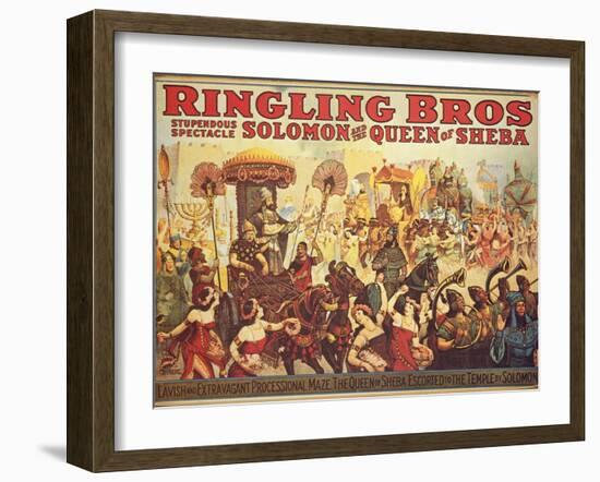 Poster Advertising the 'Ringling Bros.' Circus, c.1900-American School-Framed Giclee Print