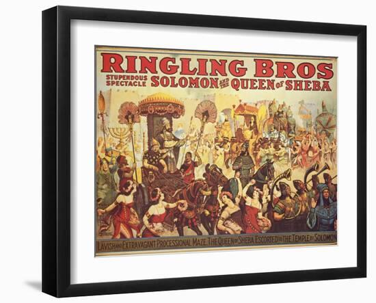 Poster Advertising the 'Ringling Bros.' Circus, c.1900-American School-Framed Giclee Print