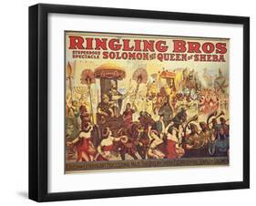 Poster Advertising the 'Ringling Bros.' Circus, c.1900-American School-Framed Giclee Print